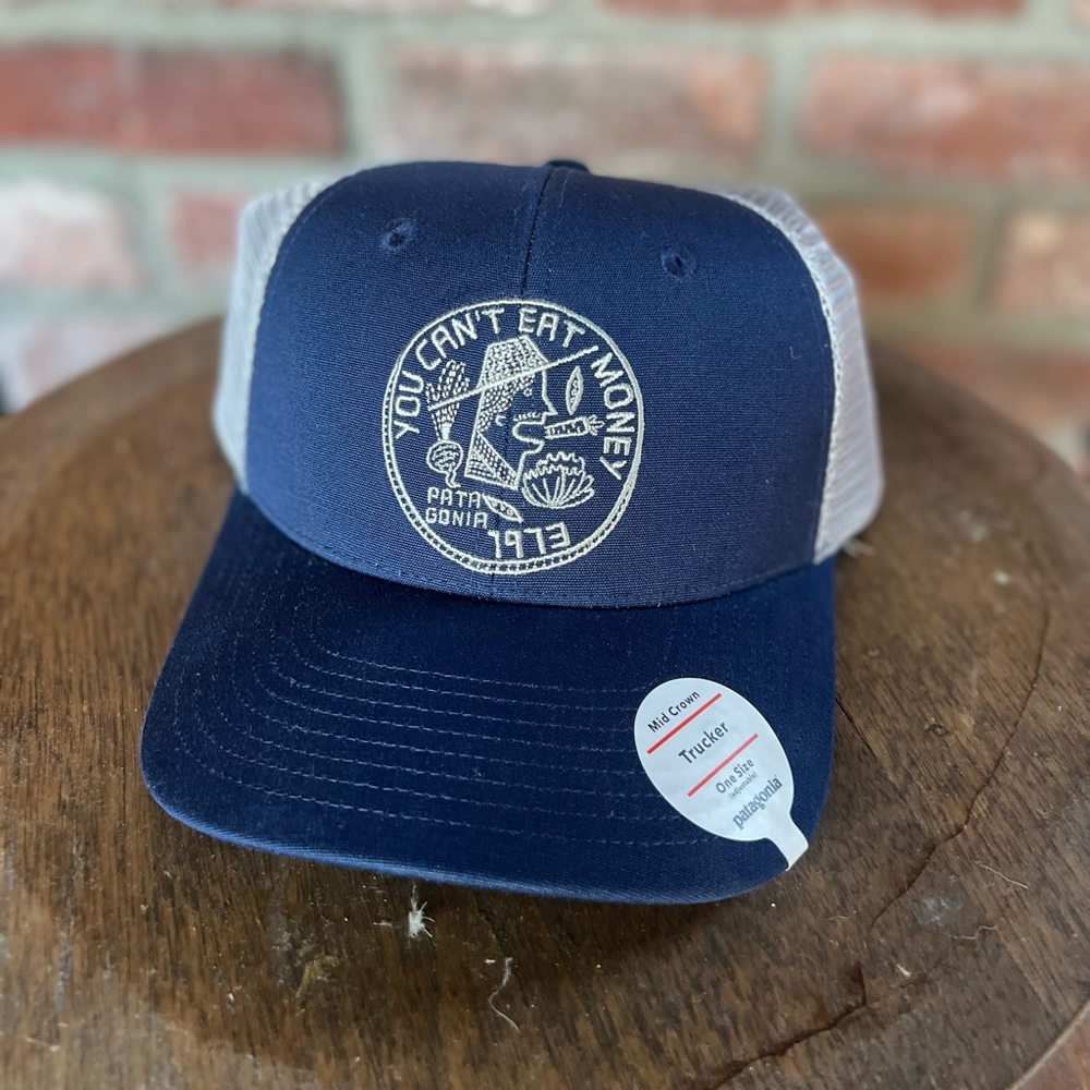 Patagonia - COLLECTOR’S HAT! NWT! “you can’t eat money” mid crown. MINT